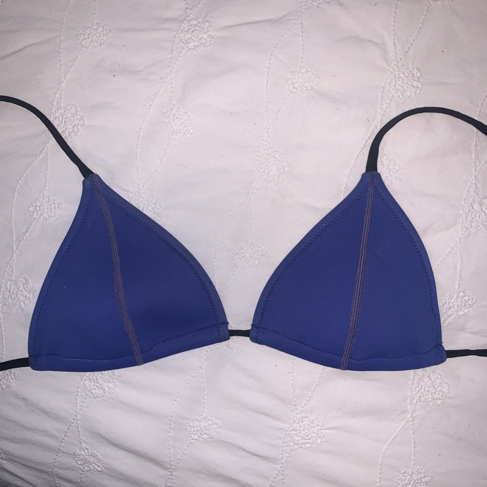 TRIANGL neoprene royal blue bikini top